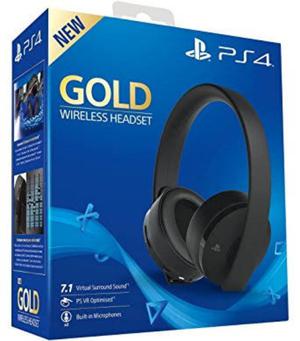 New Gold Wireless Headset Sony Ps4 Pc