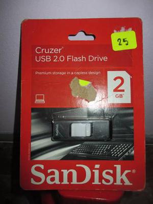 Usb Flash Driver De 2 Gb Sand Disk Cruzer Glide Importado