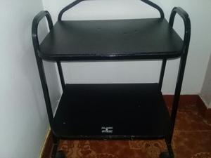 Mesa Estante Negro con Ruedas