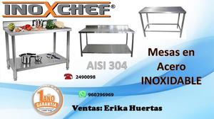 Mesas de Acero Inox, cocinas industriales, lavaderos,