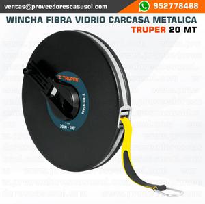 WINCHA FIBRA VIDRIO CARCASA METALICA 20 MT TRUPER 