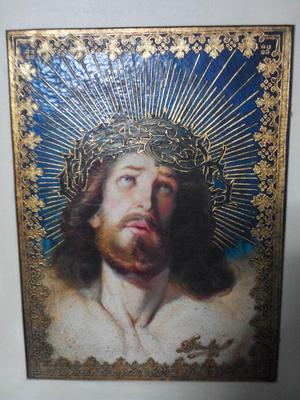 Hermozo Oleo de Jesus en Alto Relieve