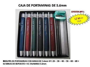 Portaminas Art Tools 5.6mm / Tajamina / Mina - Grafito 5.6mm