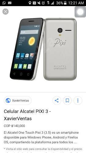 Celular Pixi Alcatel One Touch