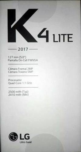 Lg K4 Lite 2017 Nuevo Sellado En Caja