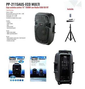 Parlante Activo Bluetooth Usb 15 + Micro + Pedestal + Envio