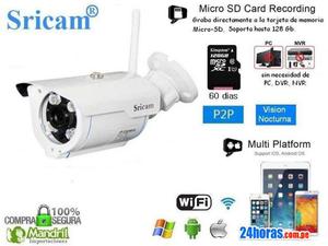 Camara Vigilancia Ip Wifi Exterior Hd Sricam Memoria 128gb