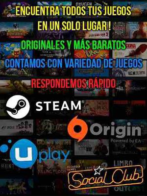 Juegos Originales Online Key Steam Uplay Origin Social Club