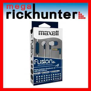 Audifono Handsfree Maxell Fusion + Cancelacion Ruidos Azul