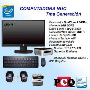 Nuc Intel Dc 1.60ghz 4gb 120gb Wifi Bt Tmp Est Pan18.5