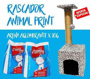 Rascador Para Gatos Animal Print 10 Kg De Arena Para Gatos