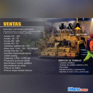 VENTA DE ASFALTO RC-250 ENVIAMOS COTIZACION Y PRECIOS