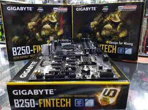 Gigabyte B250 Fintech, Motherboard Para Minería 12 Gpu,