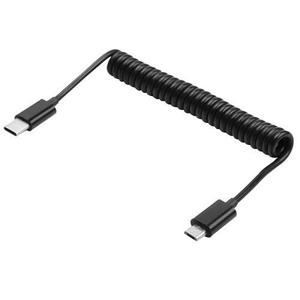 1m Micro Usb Usb-c Tipo-c Dato Resorte Espiral Cable Para