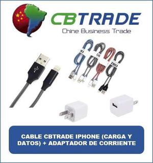 Cable Cbtrade Iphone Carga Rápido + Datos Incluye Adaptador