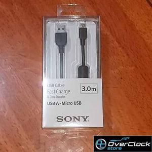 Cable Micro Usb Sony Original 3.0m Con Filtro De Ruido