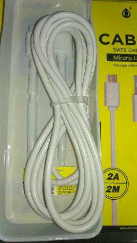 Cable Usb 2metros P/ Samsung, Lg, Sony, Htc,huawei, Xiaomi