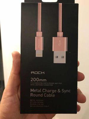 Cable Usb Color Rose Gold Para Iphone, 20 Cms