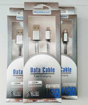 Cable Usb Micro Usb Romax Tipo Cordón.