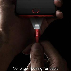 Cable Usb Para Iphone Carga Rápida Lighting Led Baseus