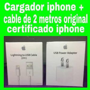 Cargador Iphone + Cable 2 Metros Original