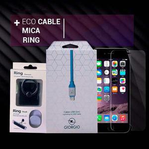 Combo Cable+mica+ring Iphone
