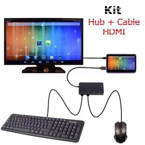 Kit Cable Hdmi Tablet Micro Hdmi Salida Video Hub