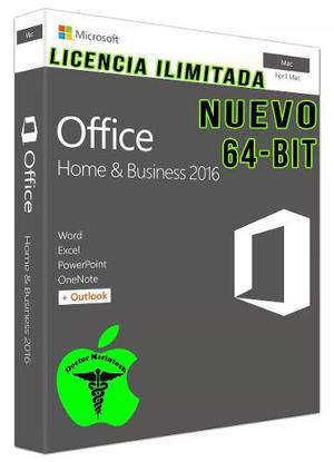 Licencia Office Mac Hogar Y Empresa 2016 64-bit - Link
