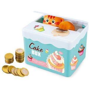 Alcancia Con Diseño Cake Box Gato Roba Moneda