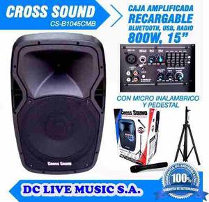 Caja Amplificador Parlante Activa Cross Sound 800w,delivery