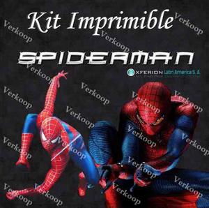 Kit Imprimible Spiderman El Hombre Araña Invitaciones