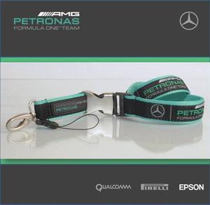 Lanyard Portafotocheck Llavero F1 Mercedes Benz Petronas