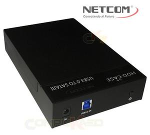Case Sata Netcom De Disco Pc 3.5 A Usb 3.0 Enclosure Externo