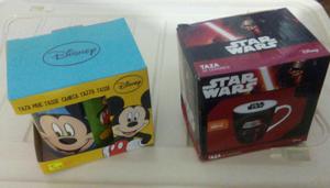 tazas micky,star wars, avengers,spiderman,minions