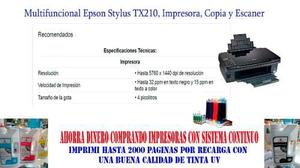 Impresoras Epson Stylus Tx210/tx220/tx400/tx410/tx420w,t50
