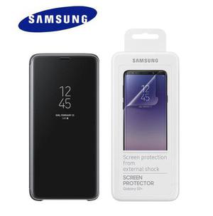 Pack Samsung Clear View Cover + 2 Micas Gel Para Galaxy S9 +