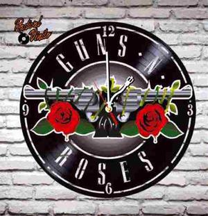 Reloj De Vinilo Retro Guns Roses 2 Regalos