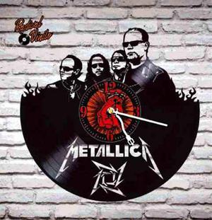 Reloj De Vinilo Retro Metallica Regalos