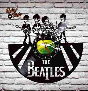 Reloj De Vinilo Retro The Beatles Cartoon Regalos