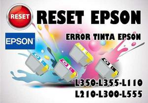 Reset Almohadillas Epson - L350,l355,l110,l210,l300,l555