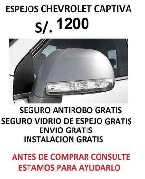 Espejo Chevrolet Captiva Seguro Antirobo+istalacion+envio