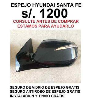 Espejo Hyundai Santa Fe Seguro Antirobo Instalació Envio