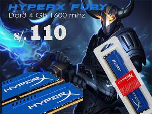 OFERTA MEMORIA RAM Hyper X Fury DDR3 4 GB  MHZ VENTA AL