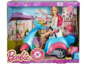 Barbie En Sccoter- Barbie En Moto Pasaporte Rosado.