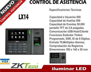 Control De Asistencia Biometrico Huella Digital Lx14 Zkteco