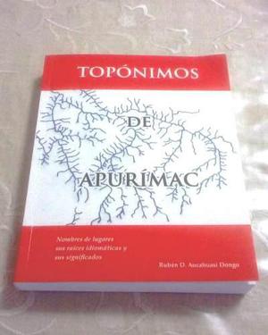 Libro De Linguistica Topónimos De Apurimac