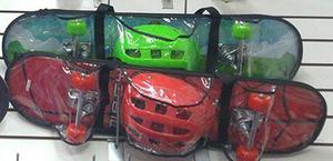 Skateboard Set Mochila Casco Rodillera Codera Penny Scooter!