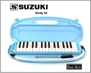 Flauta Melodica Azul 32 Teclas Suzuki Y Estuche