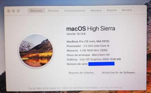 MacBook Pro  i5 gráficos 1.5GB