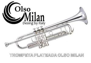 Trompeta Plateada Olso Milan Jbtr-330s Estuche